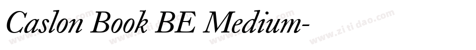 Caslon Book BE Medium字体转换